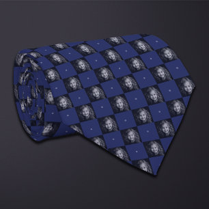 Cravate Motif photo en carton bleu (1 photo)