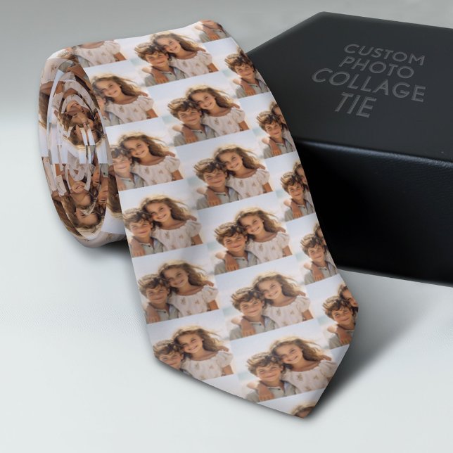 Cravate Motif photo famille partout imprimer - photo Carré (Photo Collage Neck Tie - Add Your Favorite Photos)