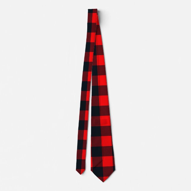 Cravate Motif Plaid de Buffalo Red et Black Shepherd (Dos)