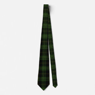 Cravate Motif plat couleur vert olive foncé et tatan noir
