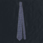 Cravate Motif Polka bleu et blanc<br><div class="desc">Cette cravate masculine bleu foncé a des pois blancs.</div>