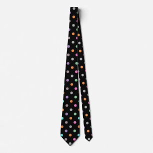 Cravate MOTIF Polka Dot NOIR PASTEL