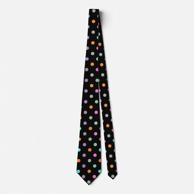Cravate MOTIF Polka Dot NOIR PASTEL (Devant)