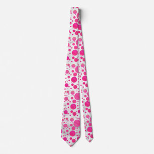 Cravate Motif Polka Dot Pink Passion