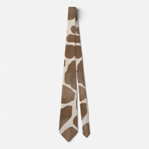 Cravate Motif Poster de animal de Giraffe d'aquarelle