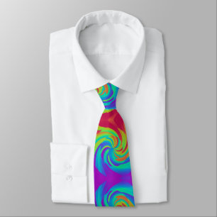 Cravate Motif Rainbow candy lollypop tourbillon arrière - 