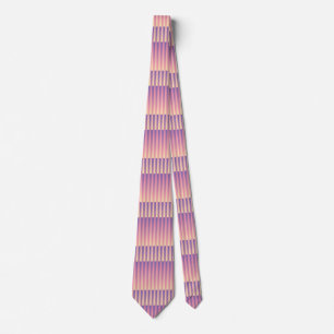 Cravate Motif rayé jaune violet rose 