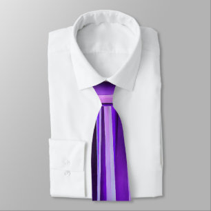 Cravate Motif rayé luxueux lilas, violet et argent