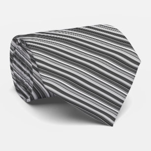 Cravate Motif rayé noir blanc gris