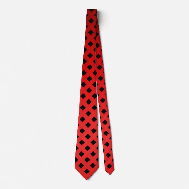 Cravate Motif rayé rouge et noir chic et tendance (Devant)