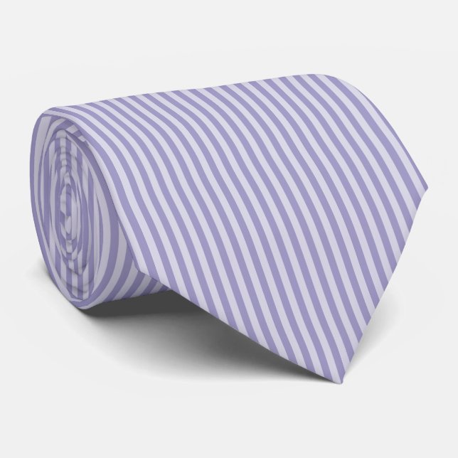 Cravate Motif rayé violet (Roulé)