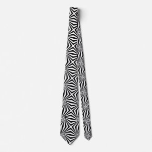 Cravate Motif rayonnant noir blanc Thunder_Cove