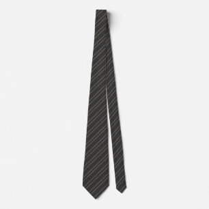 Cravate Motif rayure fine gris charbon foncé doux
