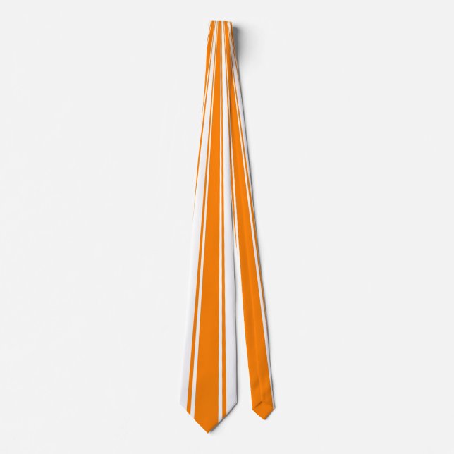 Cravate Motif rayure funky orange (Devant)