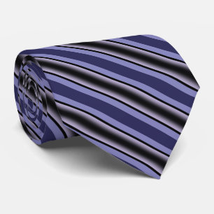Cravate Motif rayure linéaire de couleurs noir et violet