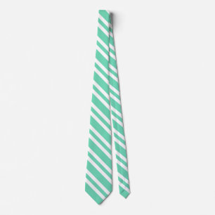 Cravate Motif Rayures Blanches Aquamarine