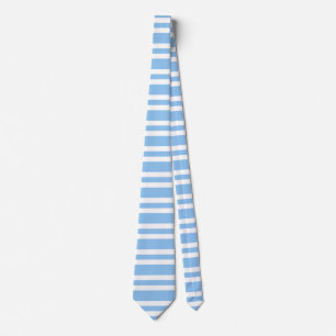 Cravate Motif Rayures Bleu Blanc
