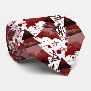 Cravate Motif Red Christmas Trees