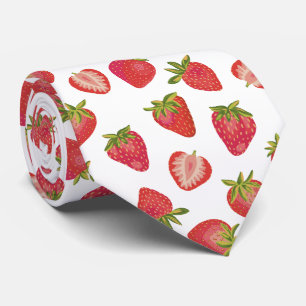 Cravate Motif Red Summer Strawberry