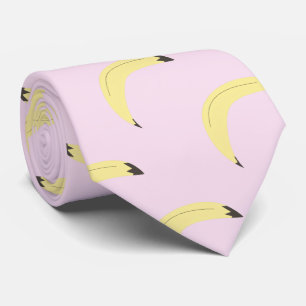 Cravate Motif répété de banane minimaliste Fruit