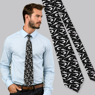 Cravate Motif Requins et Crochets