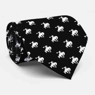Cravate Motif Rodeo Cowboy   Noir
