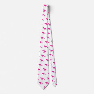 Cravate Motif rose de dinosaure