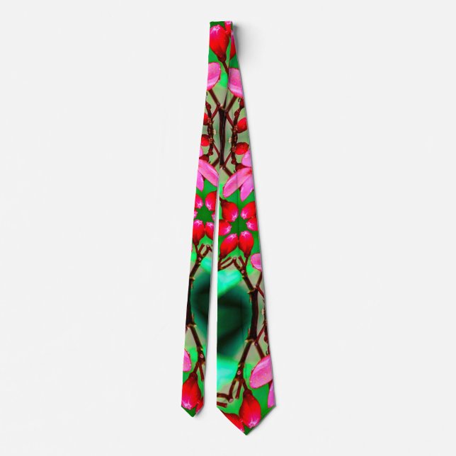 Cravate Motif Rose du désert (Dos)