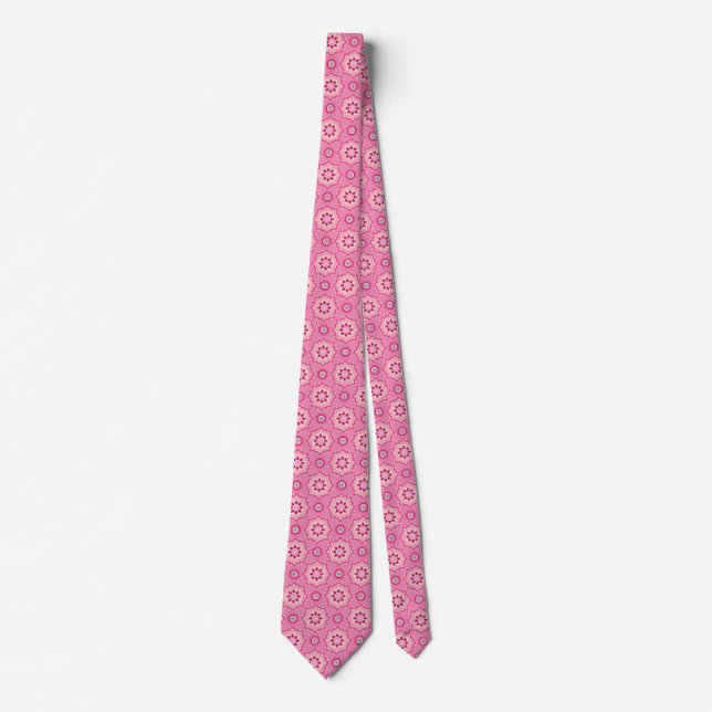 Cravate Motif rose et fleuri (Devant)