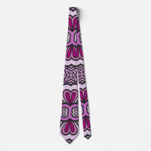 Cravate Motif rose géométrique sans couture