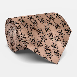 Cravate motif rose victorien or  Mariage