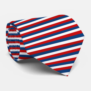 Cravate Motif rouge blanc rayé