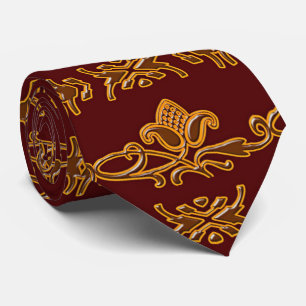 Cravate Motif Royal Rétro Floral