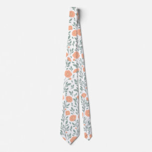 Cravate Motif rustique avec fleurs roses