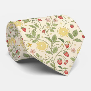 Cravate Motif rustique Terreux Fraise & Citron (1)