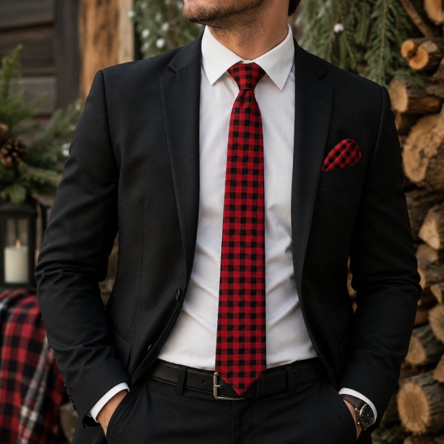 Cravate Motif sans couture carreau Buffalo Lumberjack  (Créateur téléchargé)