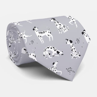 Cravate Motif sans couture de chien dalmatien mignon