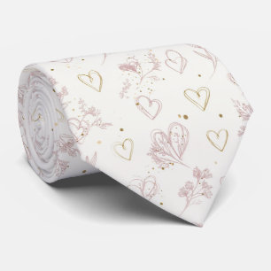 Cravate Motif sans couture de cœurs de la Saint-Valentin m