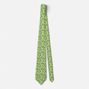Cravate Motif sans couture de feuilles tropicales & Monste