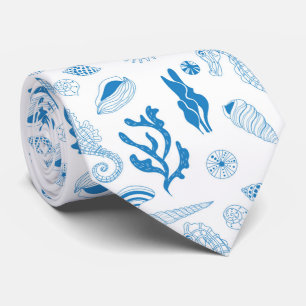 Cravate Motif sans joint avec coquillages