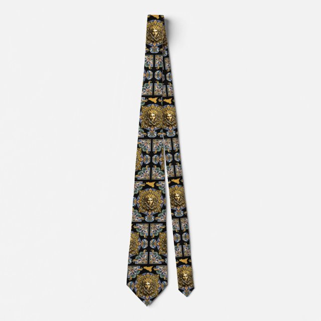 Cravate Motif sicilien de Sicile  (Devant)