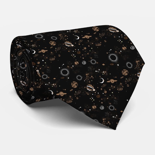 Cravate Motif spatial  (Roulé)