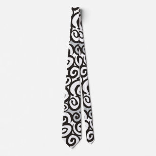 Cravate Motif Spirales Noir & Blanc + vos idées
