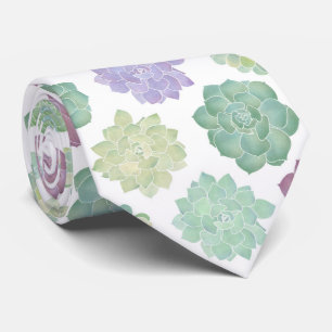 Cravate Motif succulent de jardin