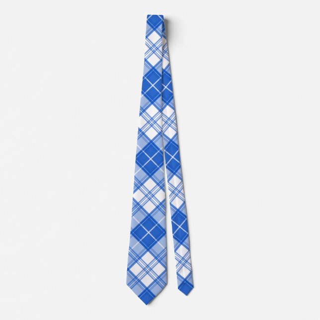 Cravate Motif Tartan Brun Blanc yxm0uat9 (Devant)