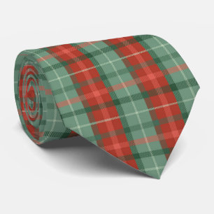 Cravate Motif tartan rouge et vert