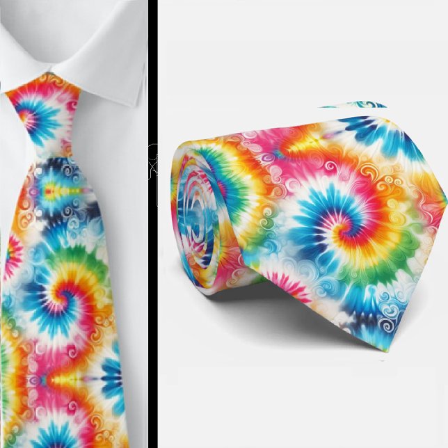 Cravate Motif Tie-Dye Psychédélique (Créateur téléchargé)