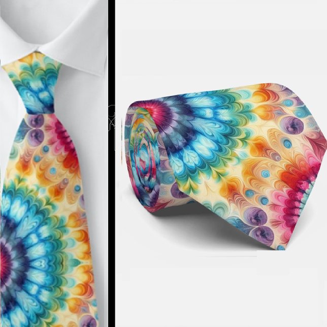 Cravate Motif Tie-Dye Psychédélique (Créateur téléchargé)
