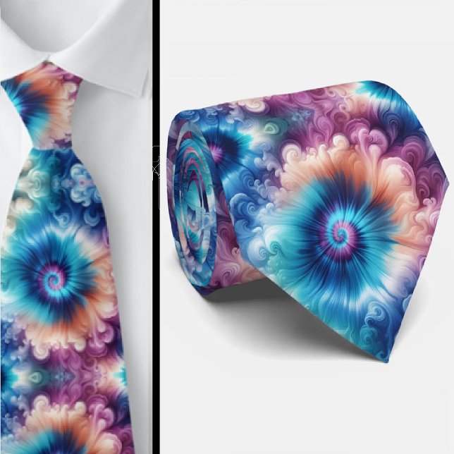 Cravate Motif Tie-Dye Psychédélique (Créateur téléchargé)