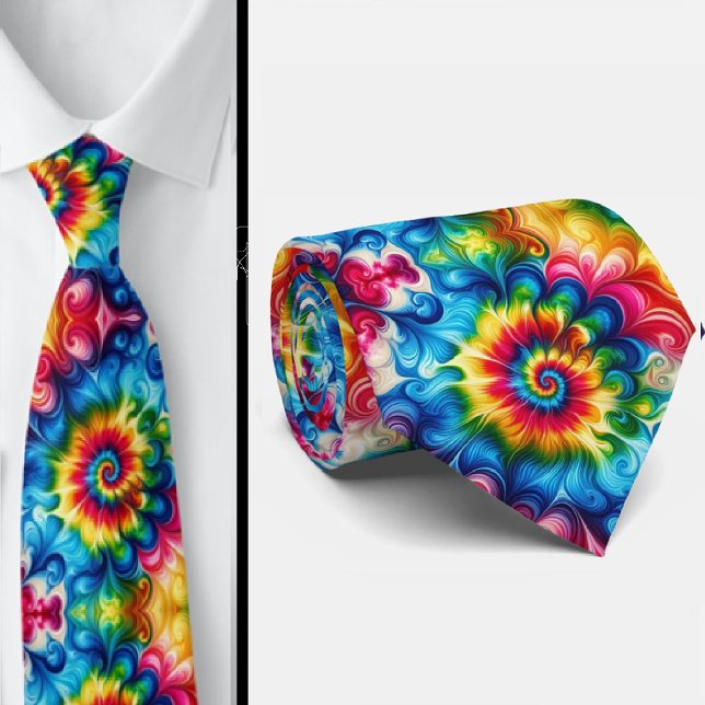 Cravate Motif Tie-Dye Psychédélique (Créateur téléchargé)